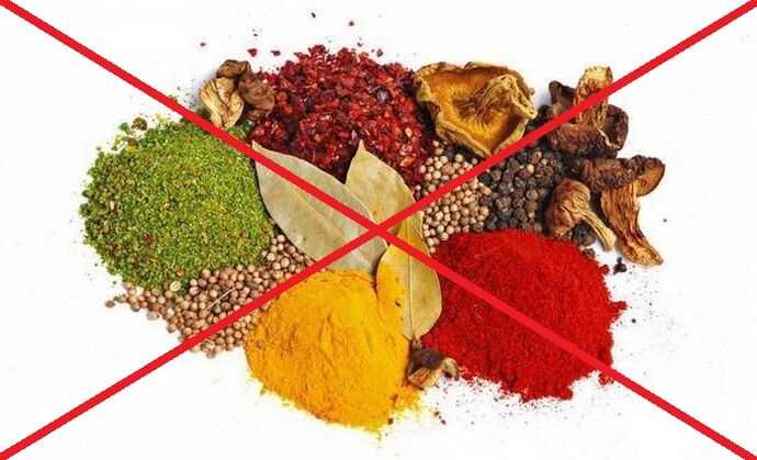 Жатын моюнчасынын остеохондрозу болгон учурда ачуу татымалдарды колдонуудан баш тартуу керек.